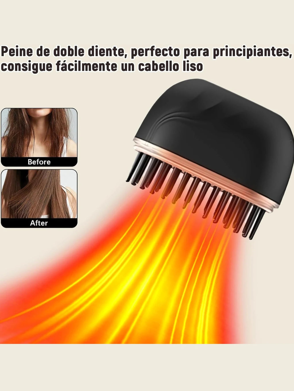 Mini Plancha Inalámbrica Recargable | Cabello Liso o Rizado en 30 Segundos, 3 Temperaturas