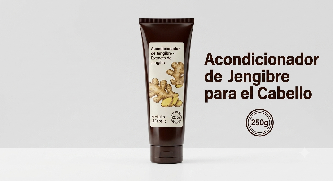 Shampoo y Acondicionador de Jengibre Herbal | Anticaída, Anticaspa y Cabello Nutrido