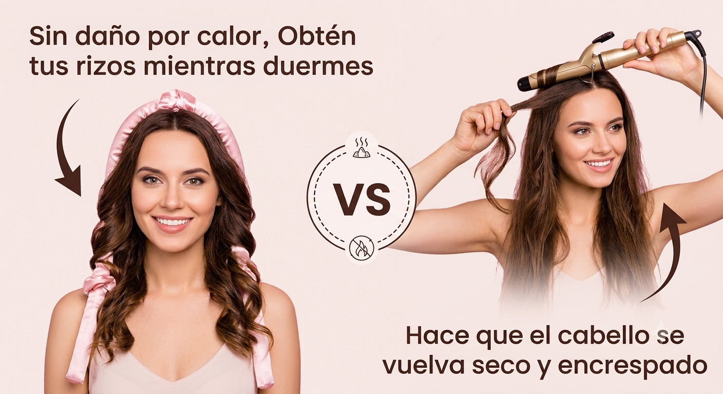 Ondas Perfectas Sin Dañar tu Cabello: Kit de Rizadores Nocturnos Sin Calor (Set Completo)