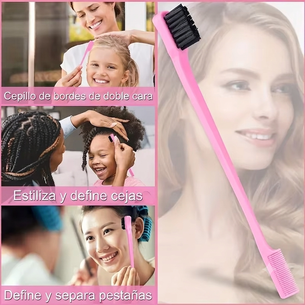 Kit de Peluquería 7 en 1 | Peine, Cepillo de Bordes, Trenzador y Más para Peinados Perfectos