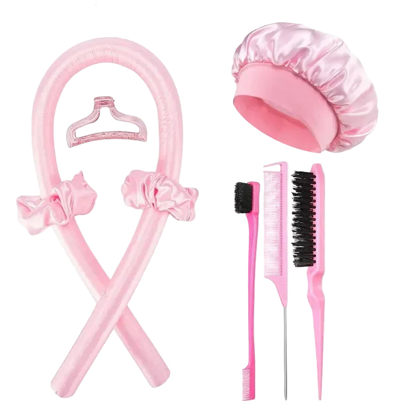 Ondas Perfectas Sin Dañar tu Cabello: Kit de Rizadores Nocturnos Sin Calor (Set Completo)
