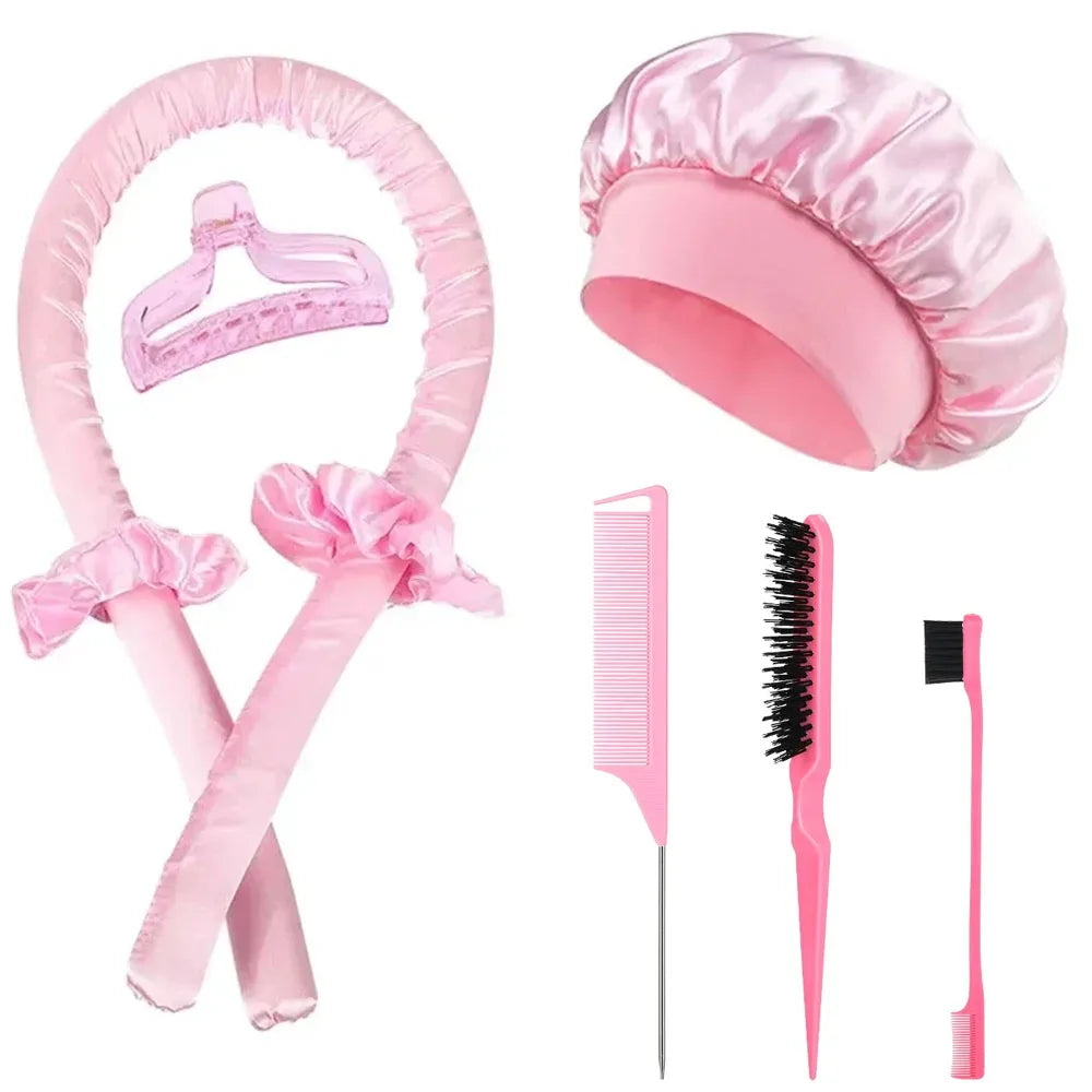 Ondas Perfectas Sin Dañar tu Cabello: Kit de Rizadores Nocturnos Sin Calor (Set Completo)