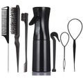 Kit de Peluquería 7 en 1 | Peine, Cepillo de Bordes, Trenzador y Más para Peinados Perfectos