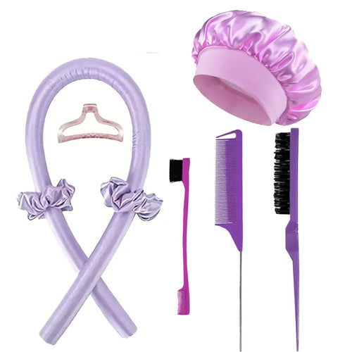Ondas Perfectas Sin Dañar tu Cabello: Kit de Rizadores Nocturnos Sin Calor (Set Completo)